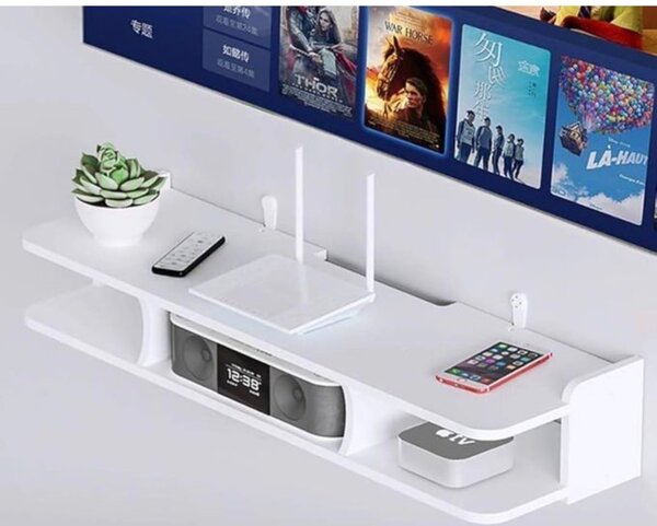 Étagère murale blanche TV