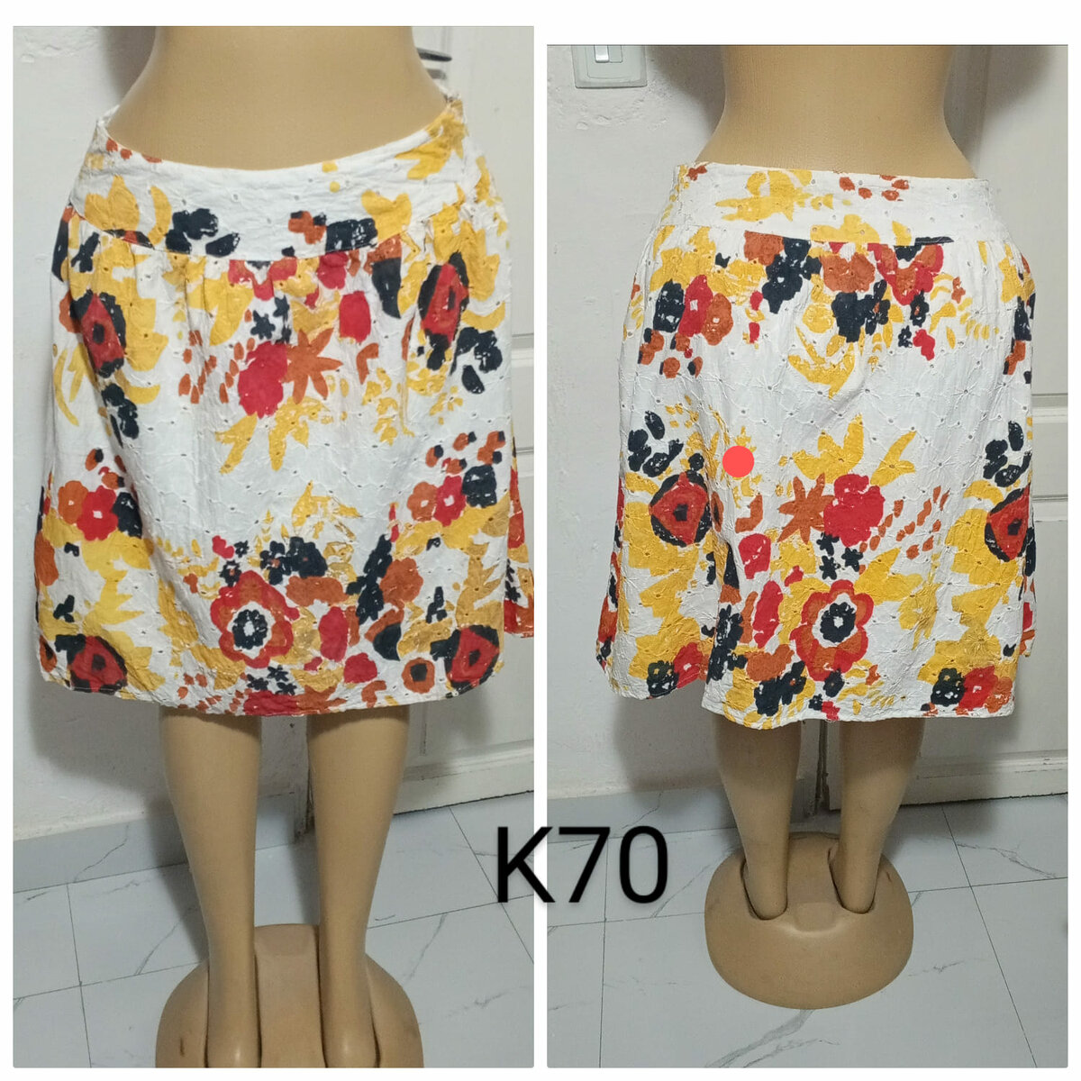 Women's skirt with floral print