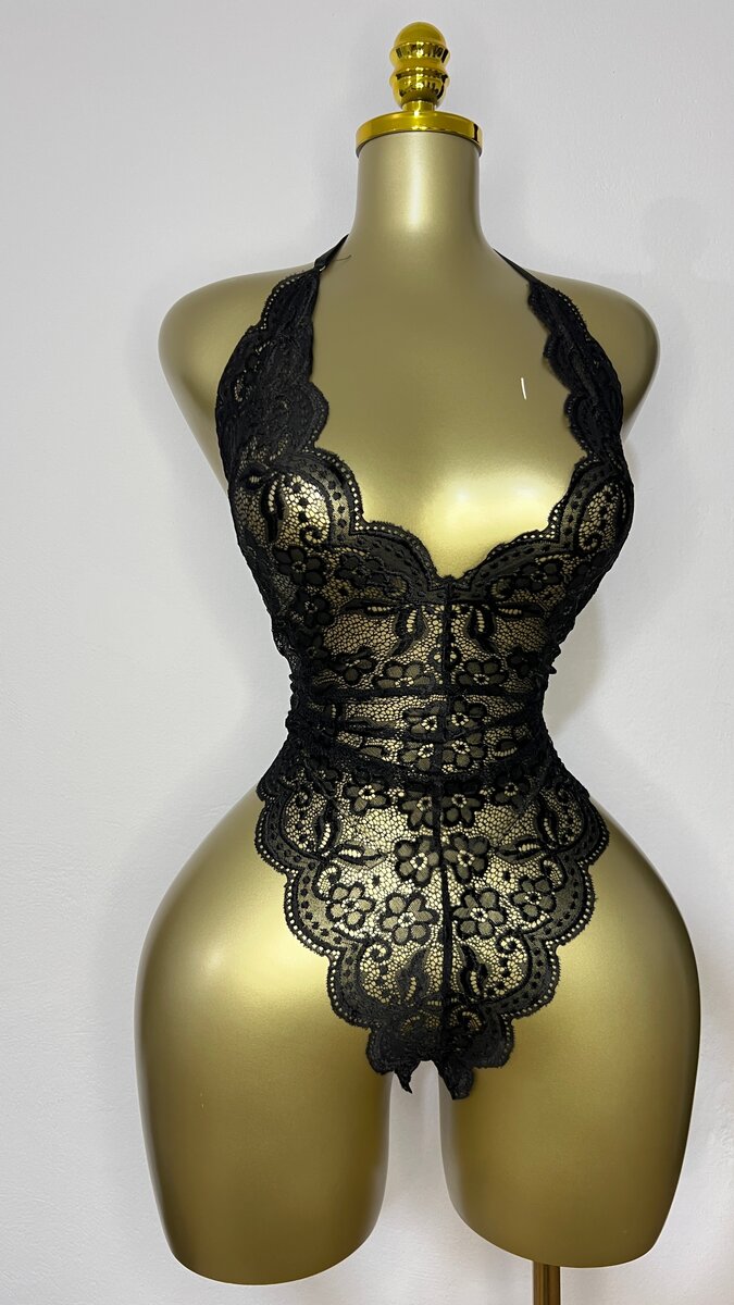 Body dentelle sexy noir