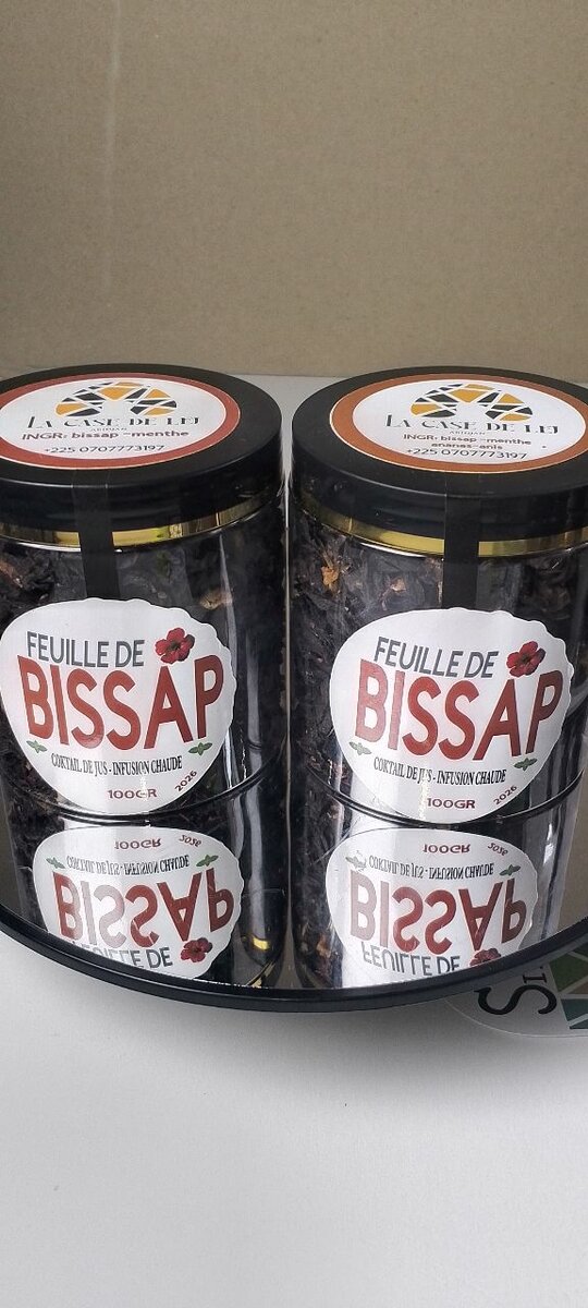 Feuille de Bissap parfumé a l'orange et menthe ananas