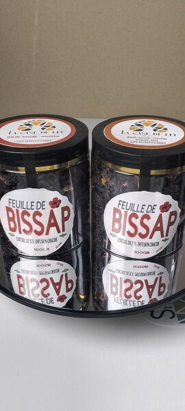 Feuille de Bissap parfumé a l'orange et menthe ananas