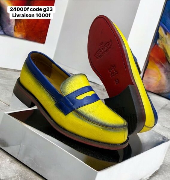 Mocassins colorés en cuir