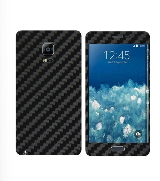 Samsung Galaxy Note Edge Black Carbon Fiber Texture Mobile Skin