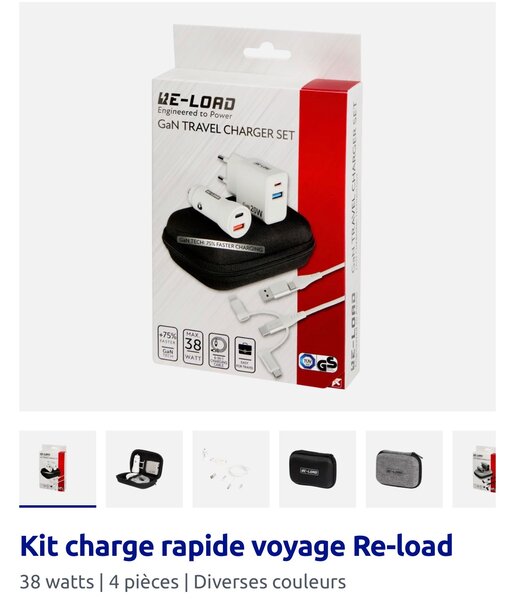 Chargeur Voyage Rapide Re-load