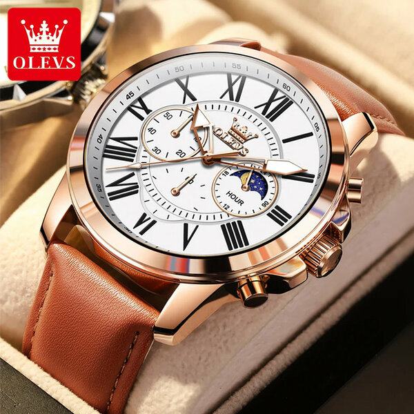 Montre homme cuir élégant OLEVS