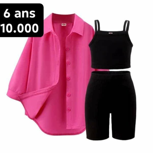 Ensemble 3 pièces fille chic