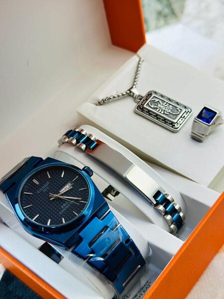 Montre bracelet chaîne plus bague