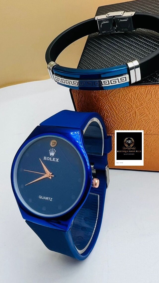 Montre rolex sport en gomme dans sa boîte