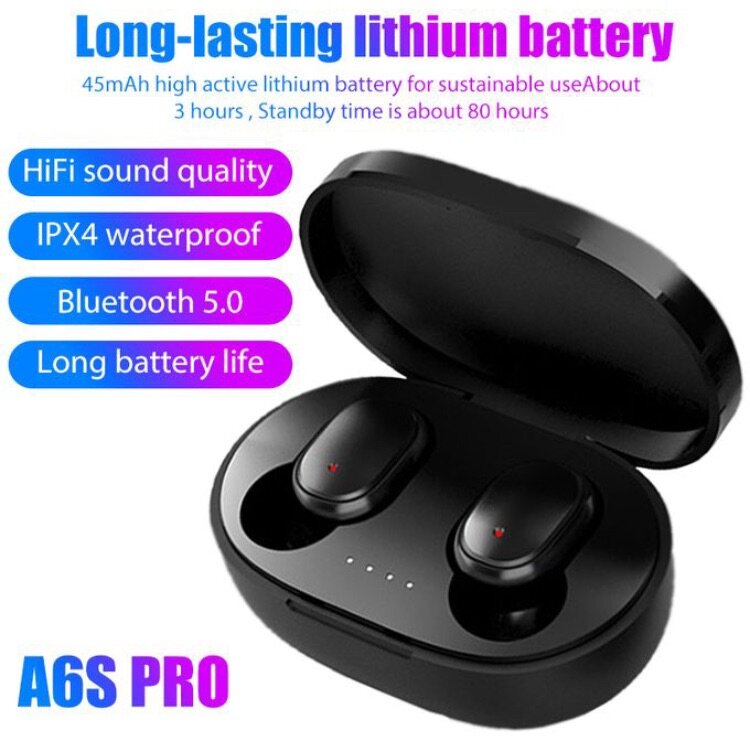 Bluetooth earbuds A6S Pro Black