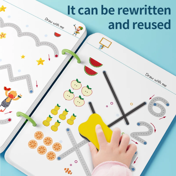 Livre éducatif réutilisable 2+