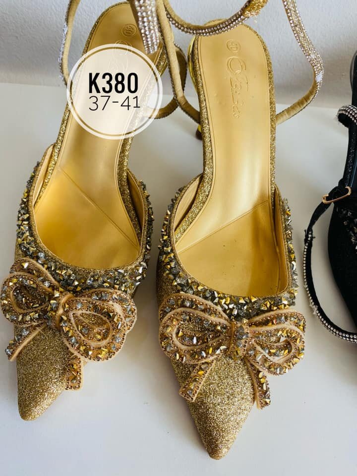 Beautiful golden shoes