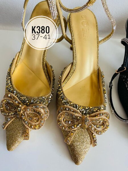 Beautiful golden shoes