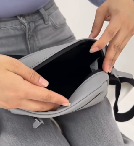 Компактные кроссбоди сумки от ZARA серая