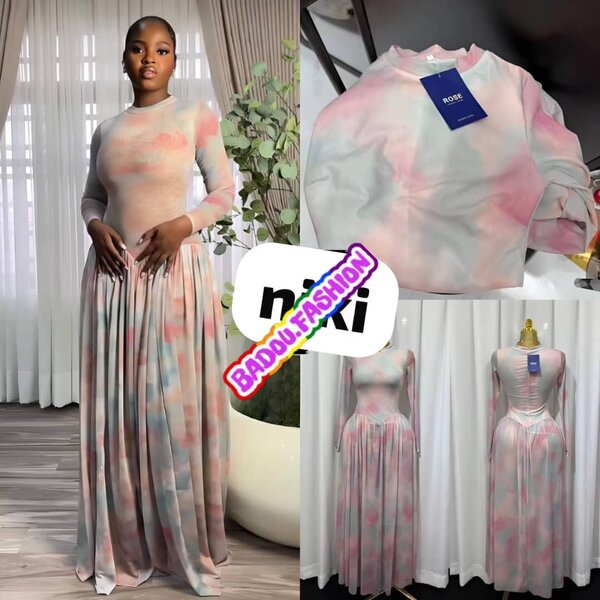 Robe élégante longue pastel