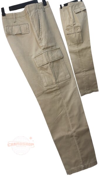 Pantalon cargo beige homme