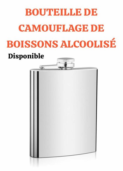 Flasque Alcool, 8OZ Flasque Whisky Flasque Vodka Acier Inoxy