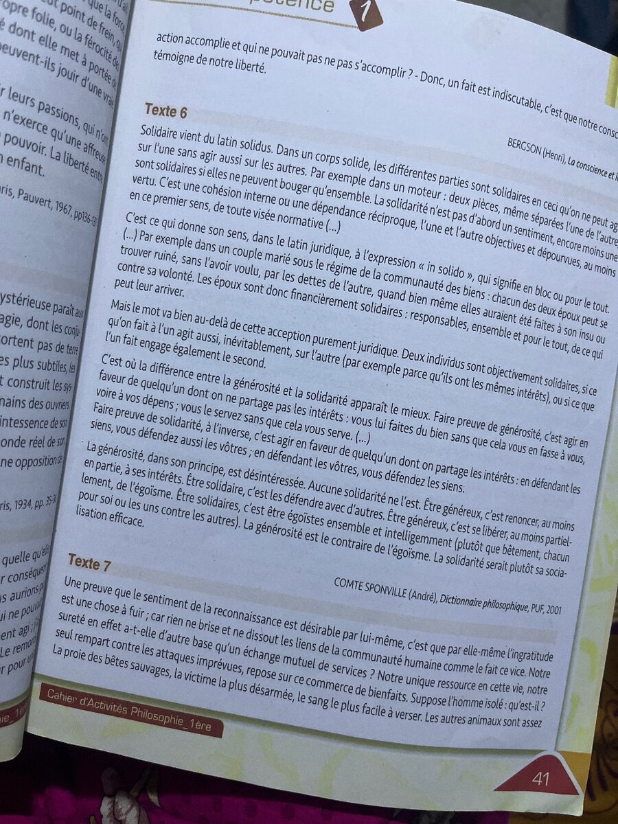 Cahier d'Activités Philosophie