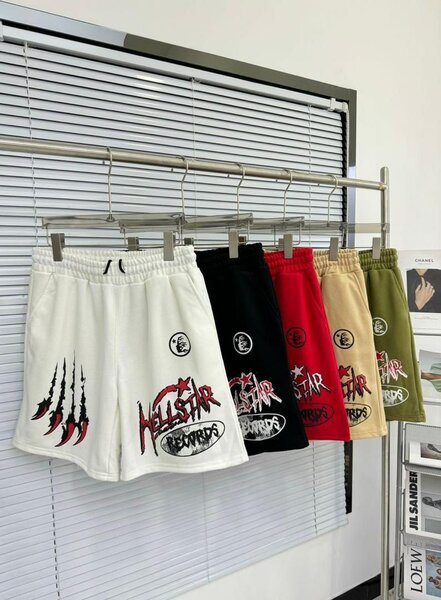 Cotton branded shorts