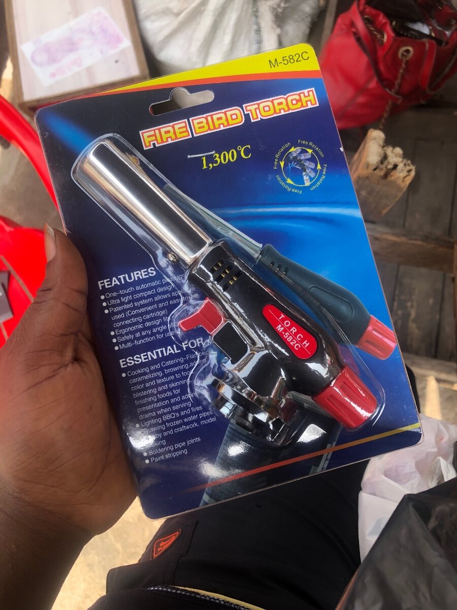 Flame gun and butane gas set