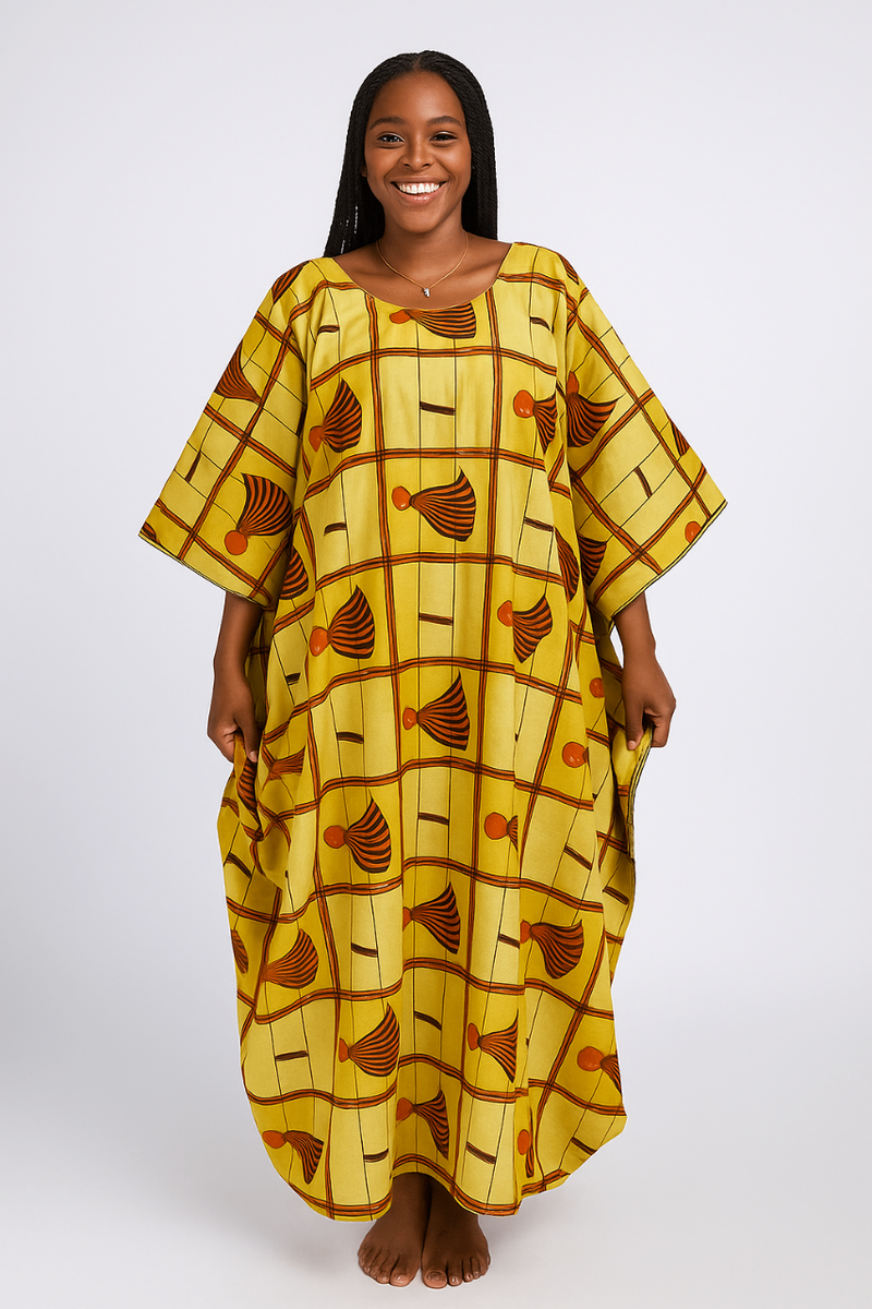 Robe ample en wax africain