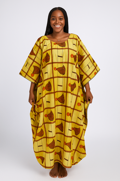 Robe ample en wax africain