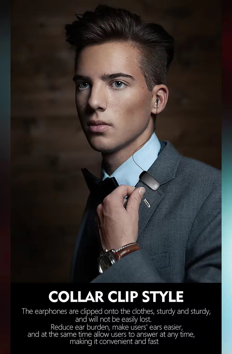 Écouteur Bluetooth Clip Collier