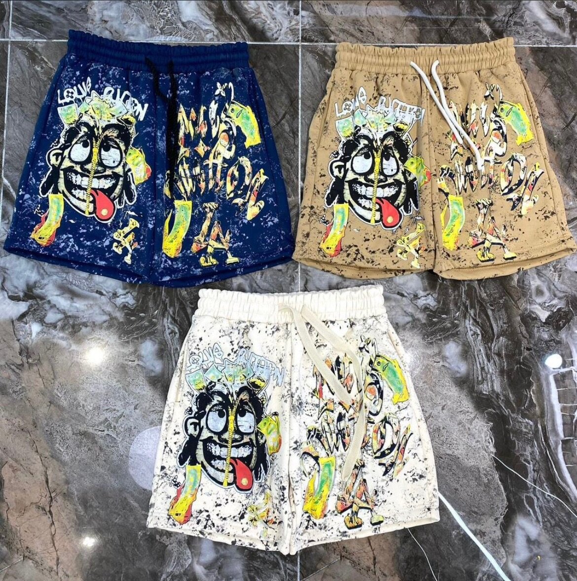 Shorts colorés imprimés homme