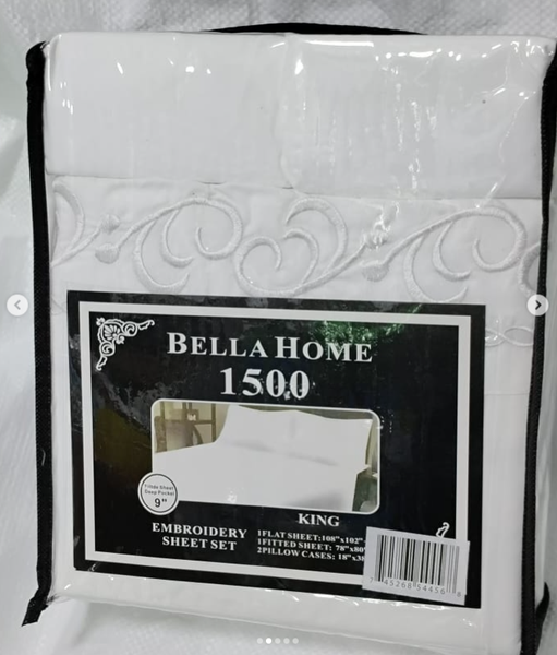 4PCS KING SIZE BELLA HOME BEDSHEET