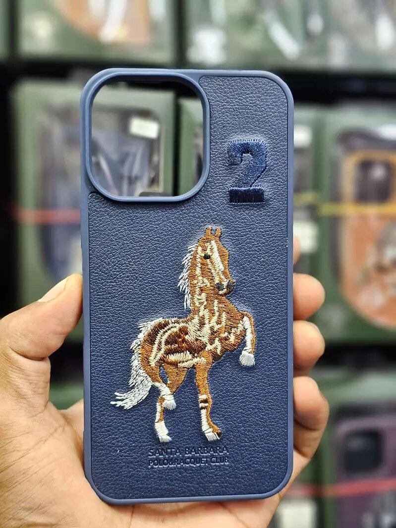 Ladder embroidery iPhone pouch