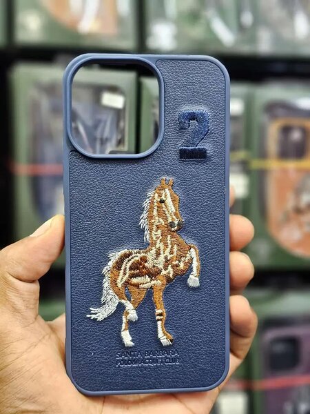 Ladder embroidery iPhone pouch