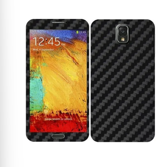 Samsung Galaxy Note 3 Black Carbon Fiber Texture Mobile Skin