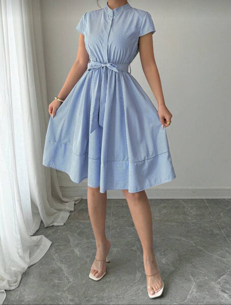 Robe décontractée à rayures
