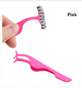 Eyelash Tweezers Stainless Steel Eye Lash Curler Applicator Clips