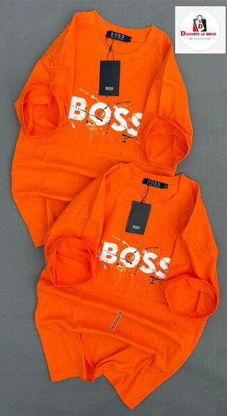 T-shirt orange BOSS tendance