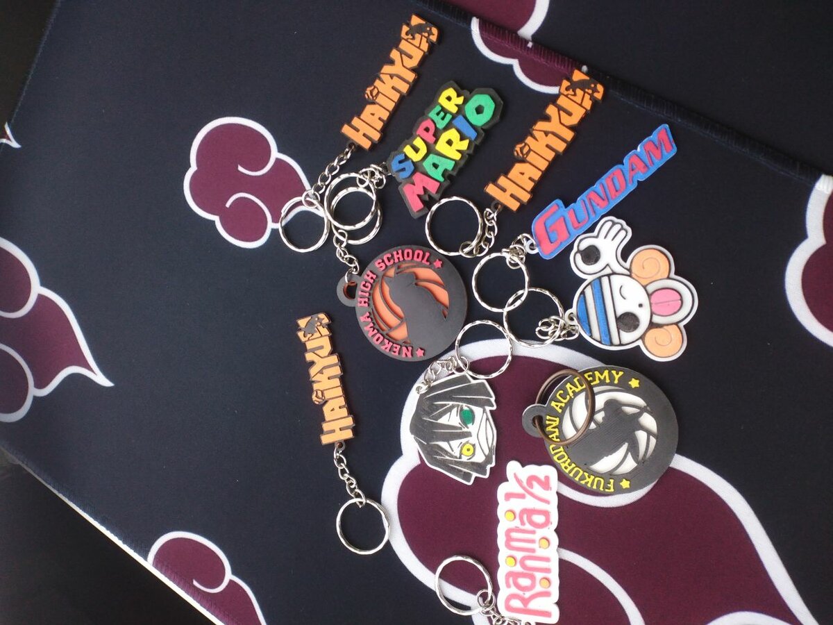 3D Printed Anime Themed Keychains