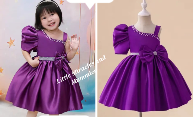 the children's dress is purple
