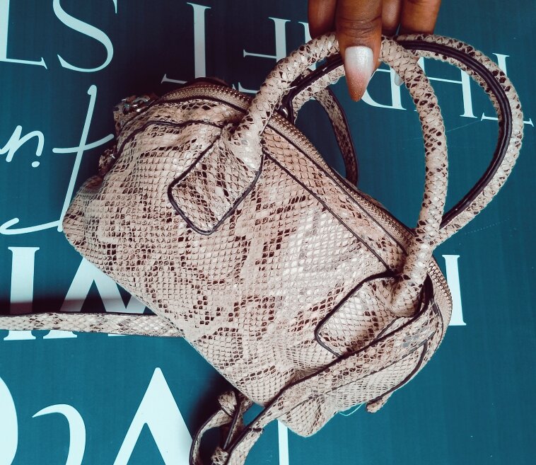 Animal print mini bag