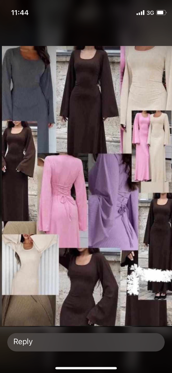 Maxi and skimmed dresses