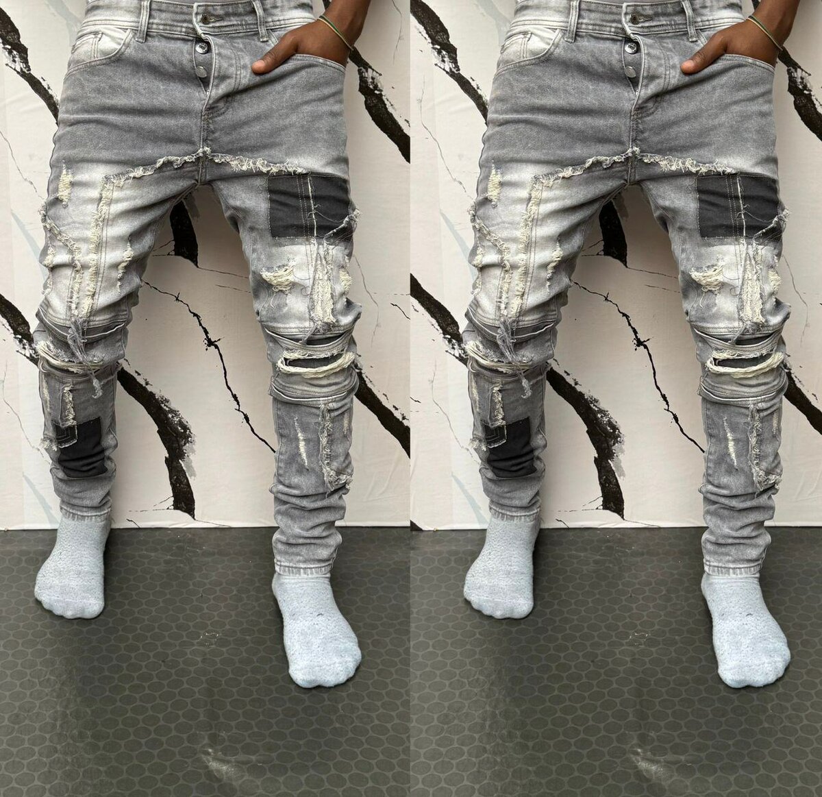 Jeans cargo tendance homme