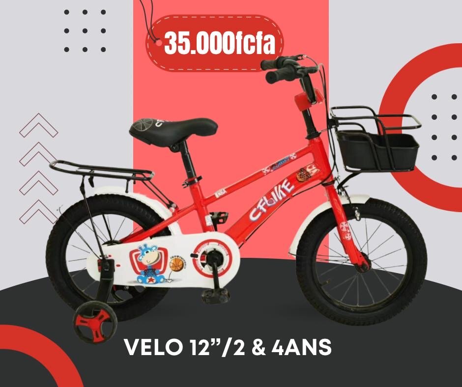 Vélo Enfant 12" Rouge