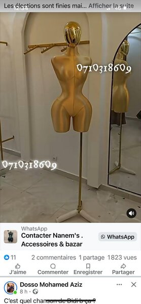 Mannequin brillant doré