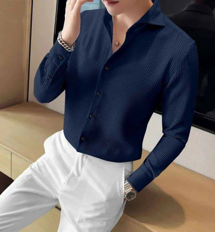 Exquisite Men Long Sleeves Shi