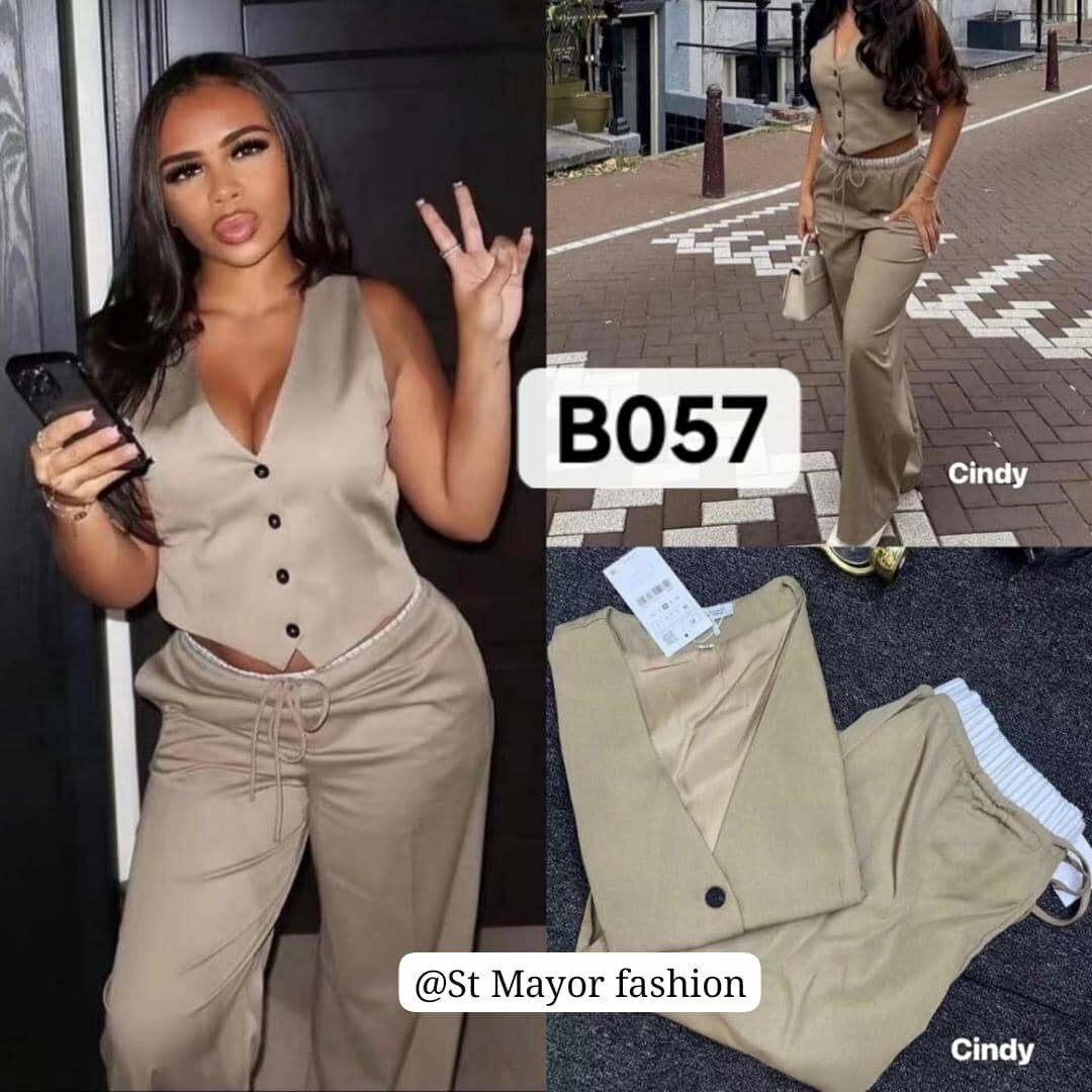 Tailleur Femme Élégant Beige