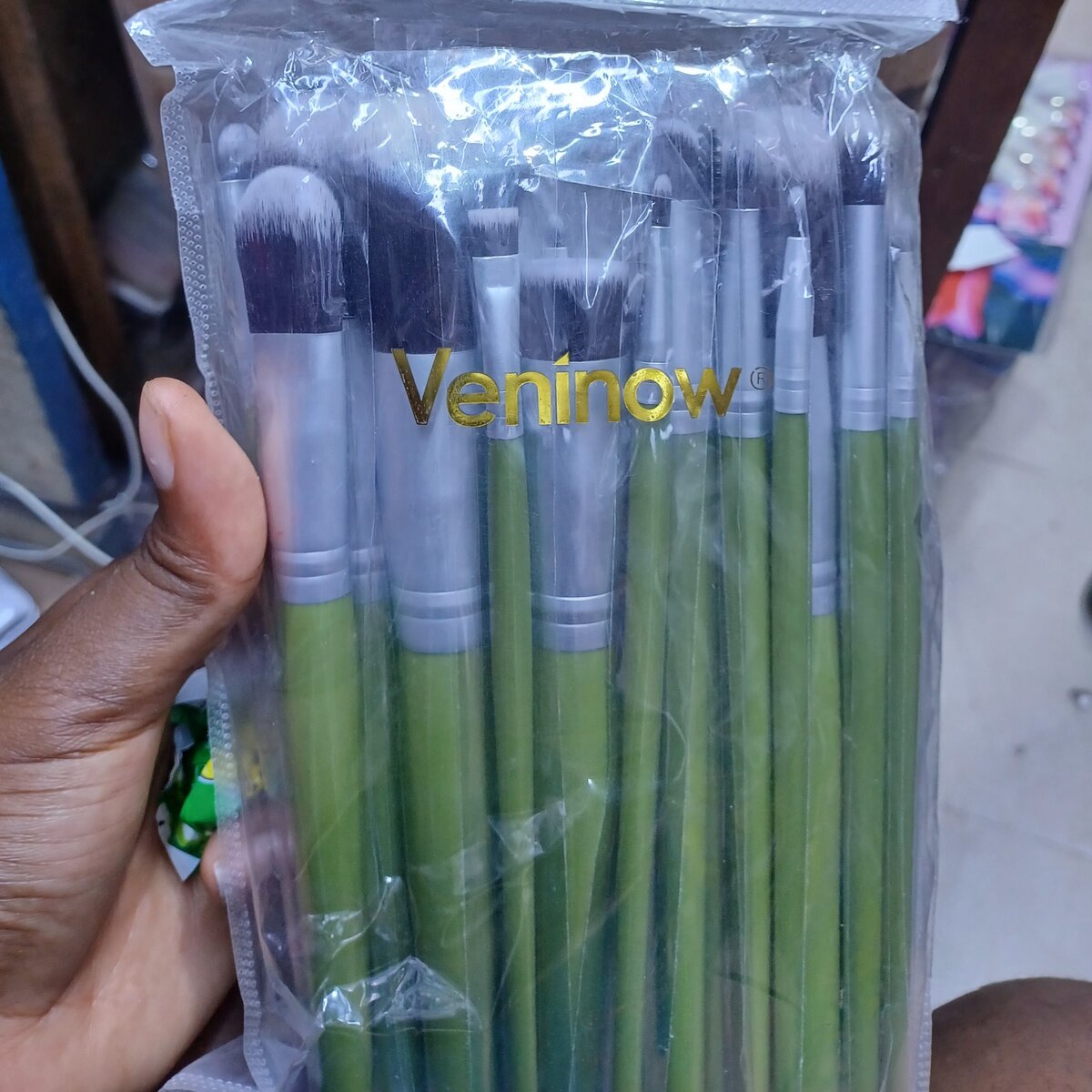 Pinceaux Maquillage Vert 24pcs