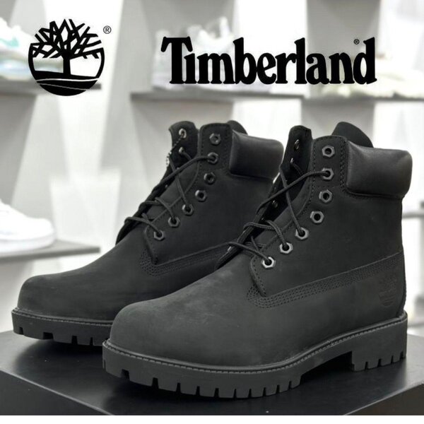 Bottes Timberland en cuir noir