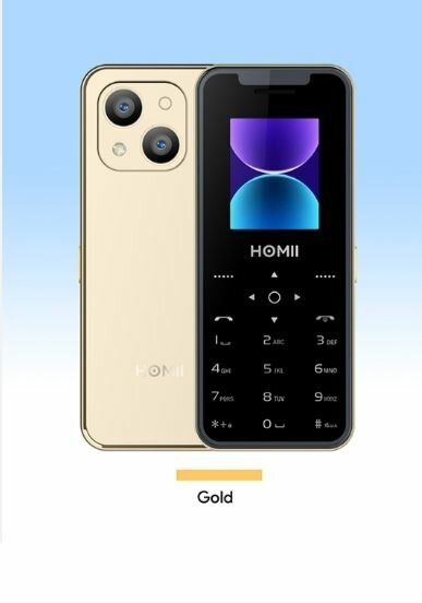 Téléphone Portable HOMII Or