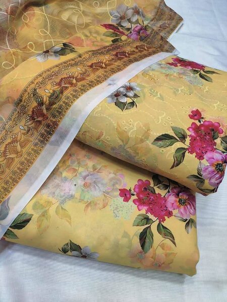 Printed lawn suit