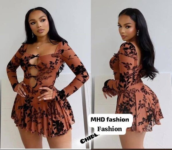 Robe élégante à motifs floraux