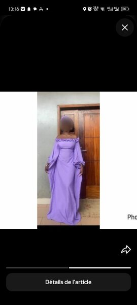 Robe longue violette élégante