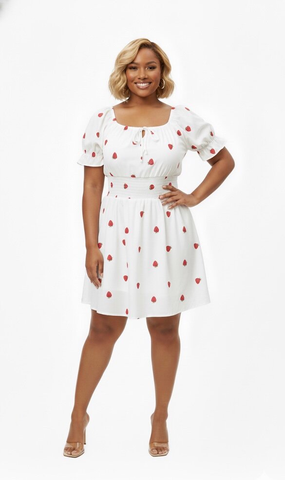 Robe d'été à motifs fraises